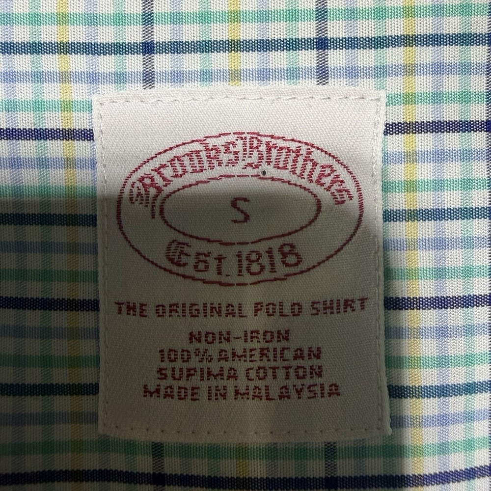Brooks Brothers 1818 The Original Polo Shirt Mens Small Cotton Short Sleeve - Picture 3 of 7